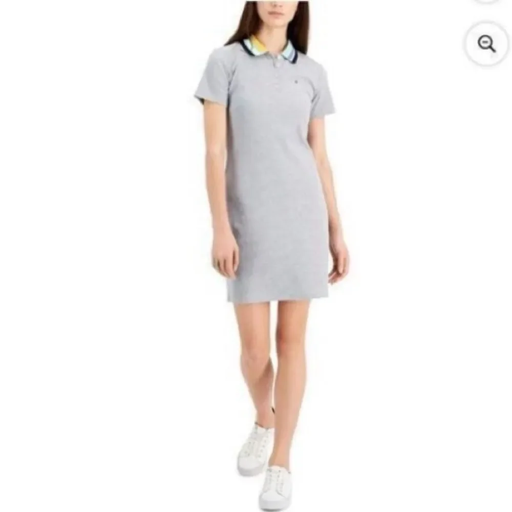 Tommy Hilfiger Rainbow Collar Polo Dress - Size Small